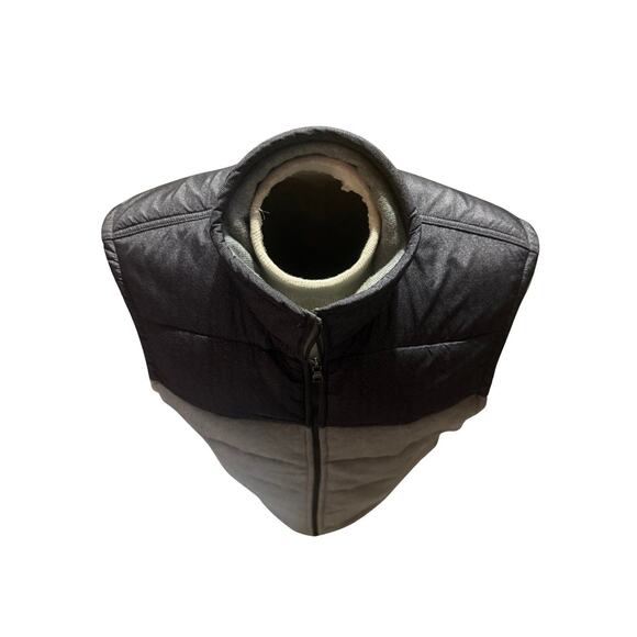 Banana Republic Men’s Quilted Puffer Vest XL Gray Two-Tone Full Zip - Picture 5 of 6